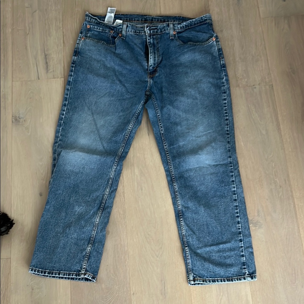 Levi's Blue Relaxed Fit Jeans with Distressed Details